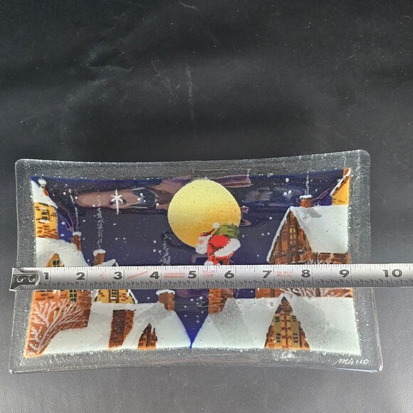 Peggy Karr, Christmas Eve 9.5" x 5.5"  Signed Holiday Plate In Box - Picture 11 of 12